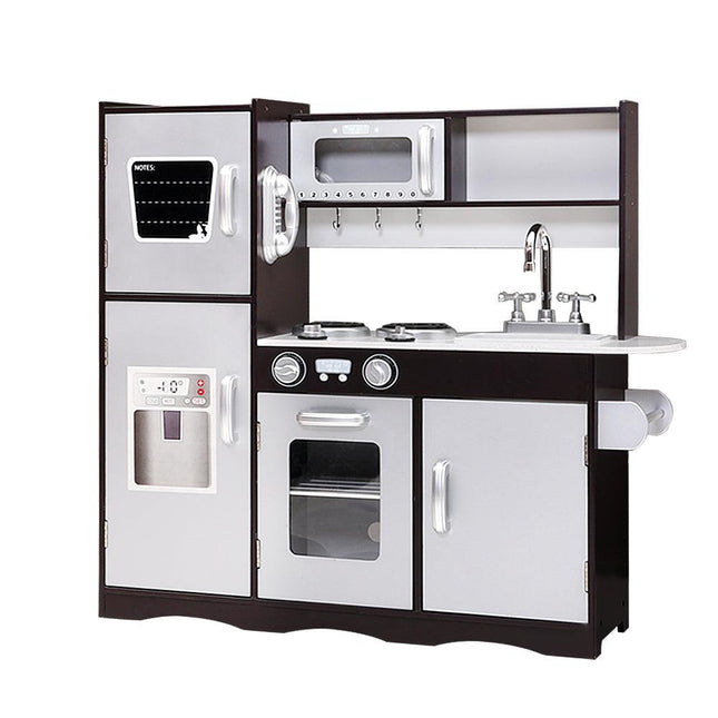 Keezi Kids Kitchen Play Set Wooden Pretend Toys Cooking Children Stove Fridge.
