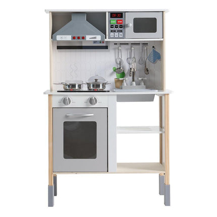 Keezi Kids Kitchen Play Set Wooden Pretend Toys Cooking Children Cookware Sink.