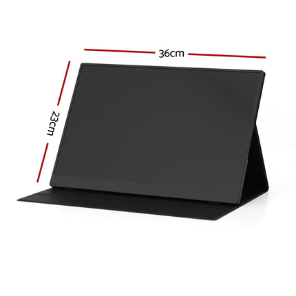 Devanti Portable Monitor Laptop Extender USB C Travel Display 16 Inch Black.