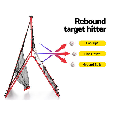 Everfit Baseball Net Rebound Pitching Kit Target Hitter 2 in 1 Training Aid.