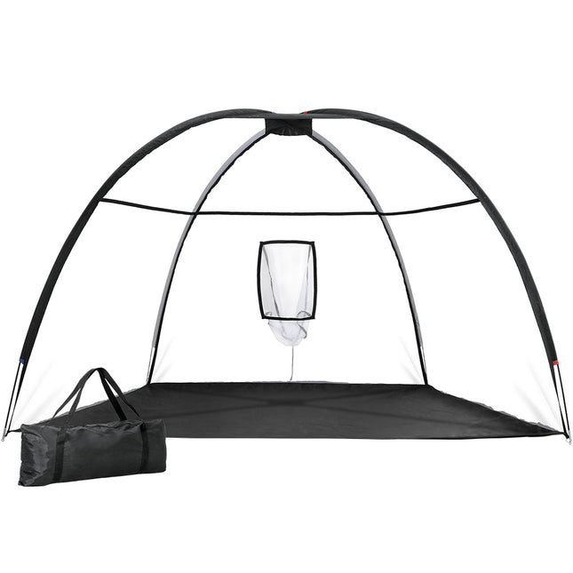 Everfit 3.5m Golf Practice Net Portable Training Aid Driving Target Tent Black.