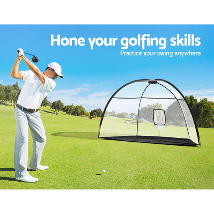 Everfit 3.5m Golf Practice Net with Driving Mat Training Aid Target Hitting.