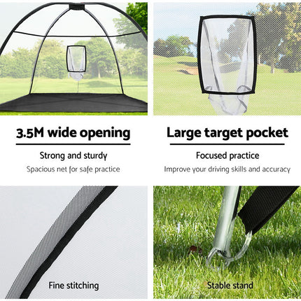 Everfit 3.5m Golf Practice Net with Driving Mat Training Aid Target Hitting.