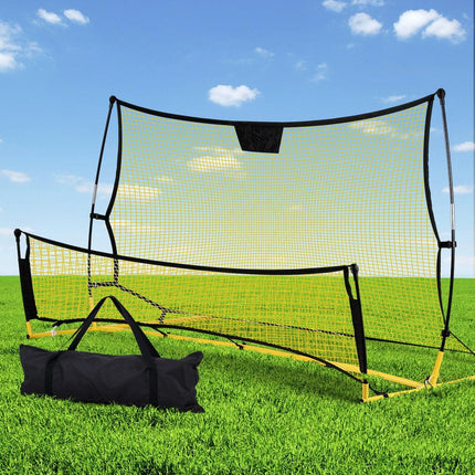 Everfit 2.1m Football Soccer Net Portable Goal Net Rebounder Sports Training Yellow.