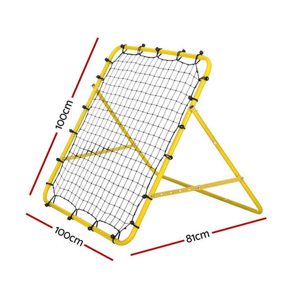 Everfit Baseball Soccer Net Rebounder Football Goal Net Sports Training Aid Yellow.