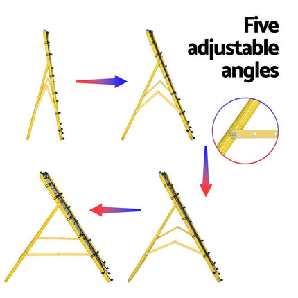 Everfit Baseball Soccer Net Rebounder Football Goal Net Sports Training Aid Yellow.