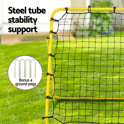 Everfit Baseball Soccer Net Rebounder Football Goal Net Sports Training Aid Yellow.