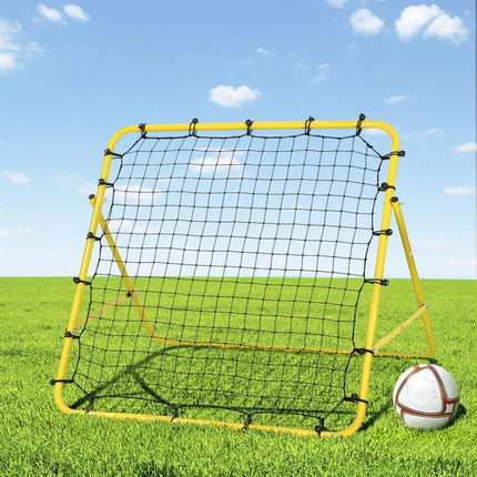 Everfit Baseball Soccer Net Rebounder Football Goal Net Sports Training Aid Yellow.