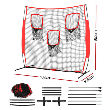 Everfit 1.8m Football Soccer Net Portable Goal Net Training 3 Target Zone.
