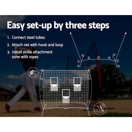 Everfit 1.8m Football Soccer Net Portable Goal Net Training 3 Target Zone.