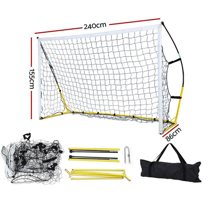 Everfit 2.4m Football Soccer Net Portable Goal Net Rebounder Sports Training.