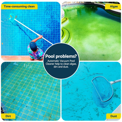 Aqua Buddy Vacuum Pool Cleaner Automatic Swimming Pool Floor Climb Wall Grey.