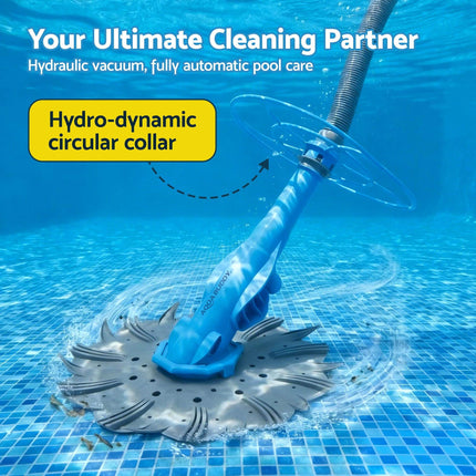 Aqua Buddy Vacuum Pool Cleaner Automatic Swimming Pool Floor Climb Wall Grey.