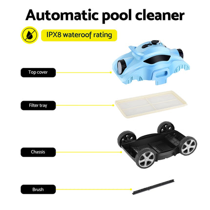 Aqua Buddy Robotic Pool Cleaner Automatic Floor Vacuum Robot Swimming Cordless.