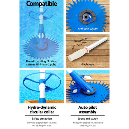 Aqua Buddy Pool Cleaner Automatic Vacuum Swimming Floor Climb Wall Pool 10M Hose.