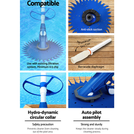 Aqua Buddy Pool Cleaner Automatic Vacuum Floor Climb Swimming Wall Pool 10M Hose.