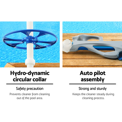 Aqua Buddy Swimming Pool Cleaner Automatic Vacuum Suction 10M Hose.