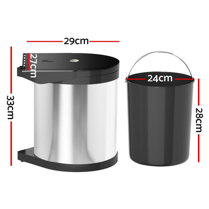 Cefito Pull Out Bin Swing Out Bins 12L.