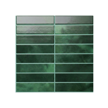 Artiss 3D Peel and Stick Wall Tiles Self Adhesive LinearGrid Backsplash 10 Sheets, Green.