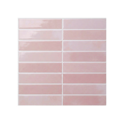 Artiss 3D Peel and Stick Wall Tiles Self Adhesive LinearGrid Backsplash 10 Sheets, Pink.