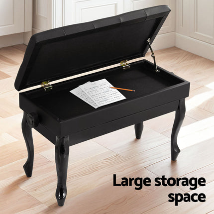 Alpha Piano Bench Stool Adjustable Height Keyboard Seat.