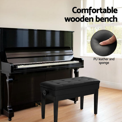 Alpha Piano Bench Stool Adjustable Height Keyboard Seat.