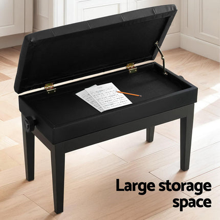 Alpha Piano Bench Stool Adjustable Height Keyboard Seat.
