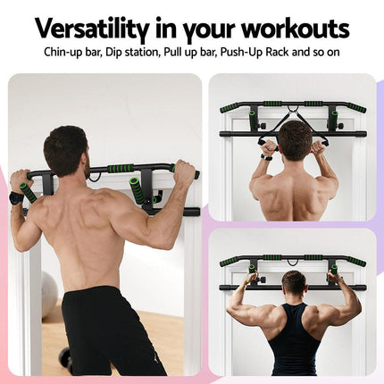 Multi-Grip Pull Up Bar Doorway Chin Up Horizontal Bar Home Gym Workout 101cm Length.