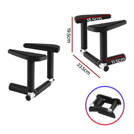 Everfit Pull Up Bar Chin Up Grips Foldable Doorway Gym Portable Black.