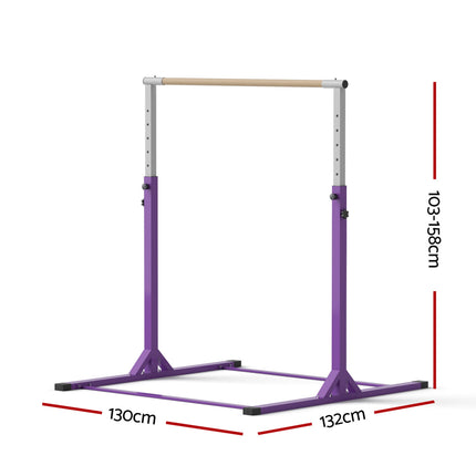 Everfit Kids Gymnastics Bar Pull Up Station Monkey Bar Adjustable Indoor Garden.
