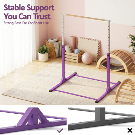Everfit Kids Gymnastics Bar Pull Up Station Monkey Bar Adjustable Indoor Garden.