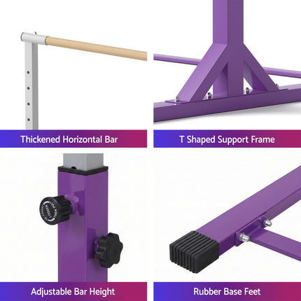 Everfit Kids Gymnastics Bar Pull Up Station Monkey Bar Adjustable Indoor Garden.