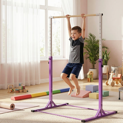 Everfit Kids Gymnastics Bar Pull Up Station Monkey Bar Adjustable Indoor Garden.