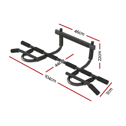 Everfit Pull Up Bar 104CM Doorway Chin Up Horizontal Bar Gym.