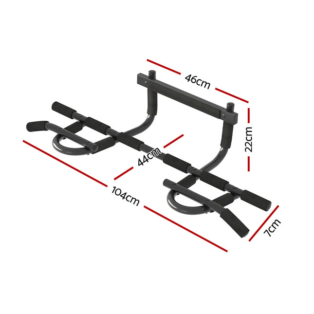 Everfit Pull Up Bar 104CM Doorway Chin Up Horizontal Bar Gym.
