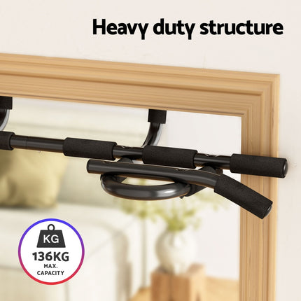 Everfit Pull Up Bar 104CM Doorway Chin Up Horizontal Bar Gym.