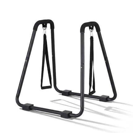 Everfit Dip Station Parallel Bars Heavy Duty Home Gym Stand Calisthenics Black.