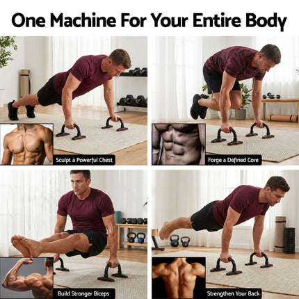 Everfit Push Up Bars Stands Parallel Handles Home Gym Fitness Strength Training.