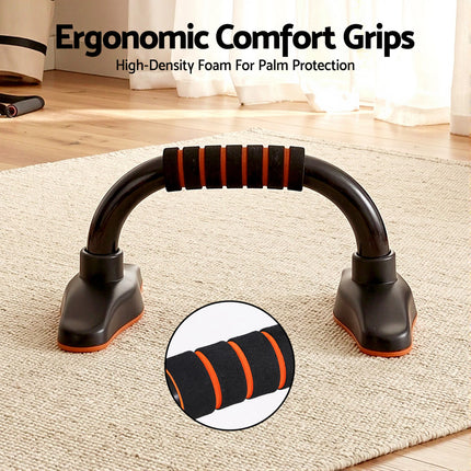 Everfit Push Up Bars Stands Parallel Handles Home Gym Fitness Strength Training.