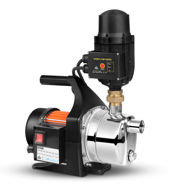 Giantz Garden Water Pump 1500W Max. High Pressure Tank Rain Farm Irrigation Black.