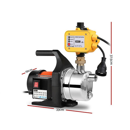 Giantz Garden Water Pump High Pressure 1500W Max. Tank Rain Farm Irrigation House Yellow.