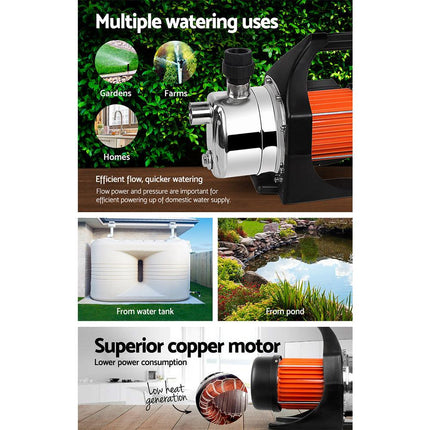 Giantz Garden Water Pump High Pressure 800W Max Tank Rain Farm Irrigation House.