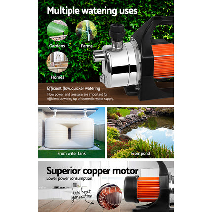 Giantz Garden Water Pump High Pressure 800W Max Tank Rain Farm Irrigation House.