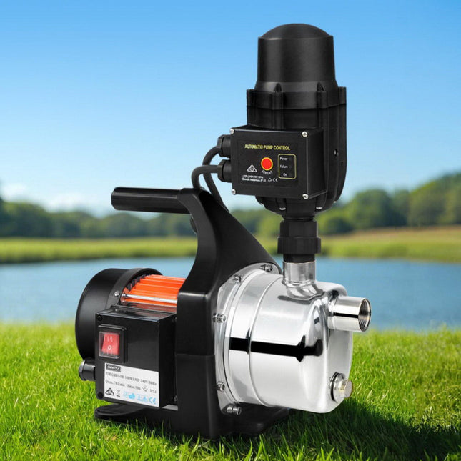 Giantz Garden Water Pump High Pressure 800W Max. Tank Rain Farm Irrigation House Black.