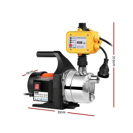 Giantz Garden Water Jet Pump High Pressure 800W Max. Tank Rain Farm Irrigation Yellow.