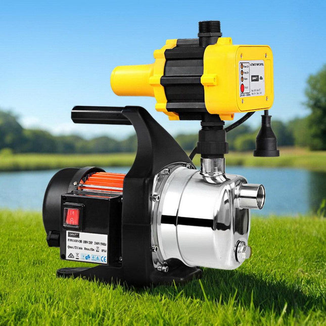Giantz Garden Water Jet Pump High Pressure 800W Max. Tank Rain Farm Irrigation Yellow.