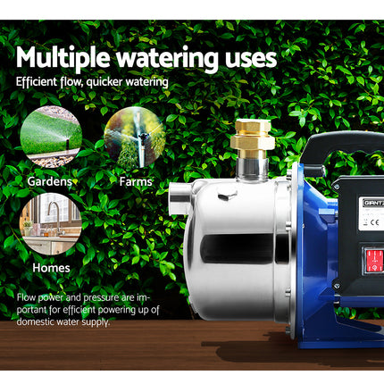 Giantz Garden Water Jet Pump High Pressure 1100W Tank Rain Farm Irrigation House.