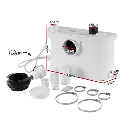 Giantz Macerator Sewerage Pump Waste Water Marine Toilet Disposal Unit Clean.