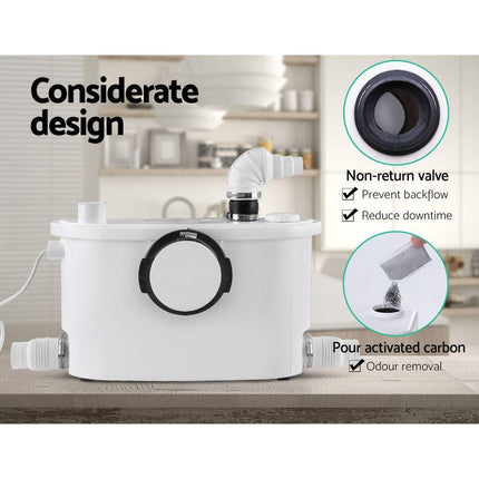 Giantz Macerator Sewerage Pump Waste Water Marine Toilet Disposal Unit Clean.
