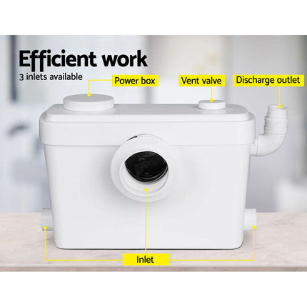 Giantz Macerator Sewerage Pump Waste Water Marine Toilet Disposal Unit Laundry.